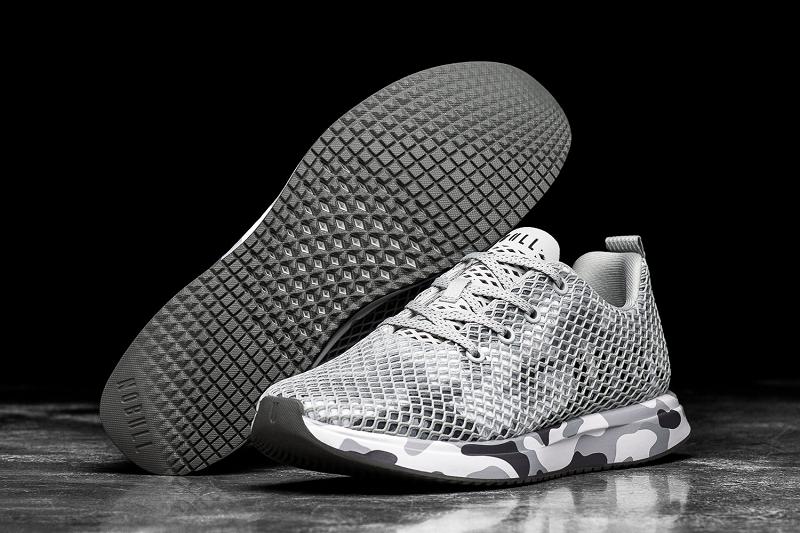 Men's Nobull Arctic Camo Mesh Running Shoes Grey | SG C1978T